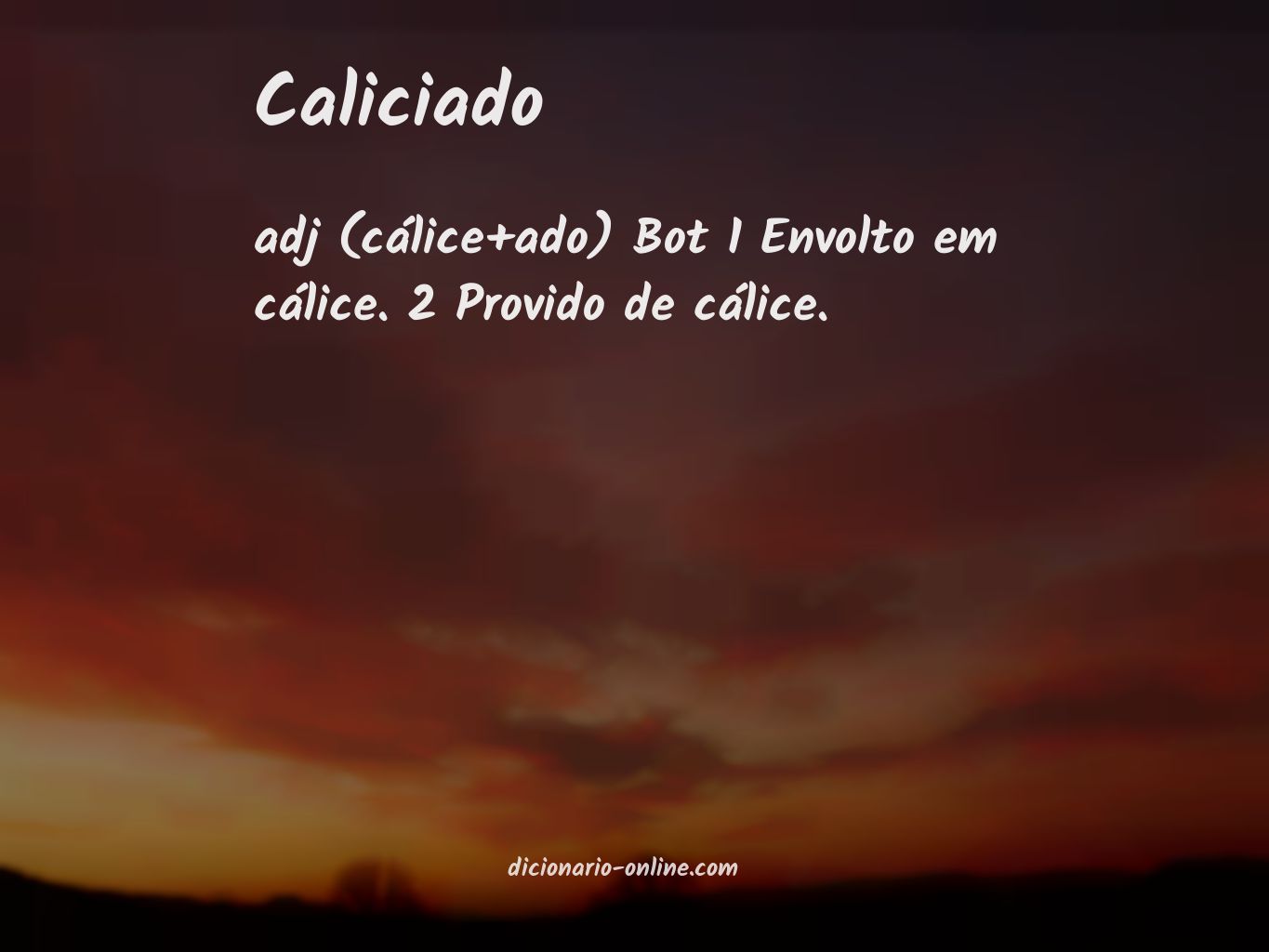 Significado de caliciado