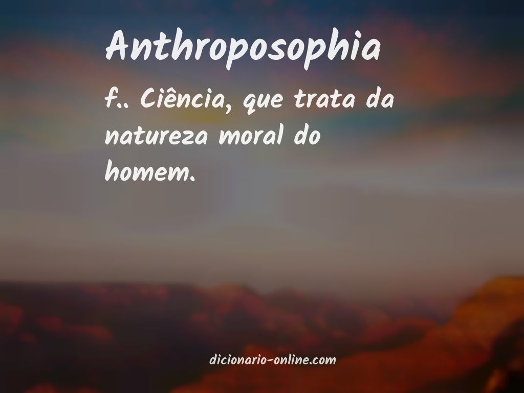 Significado de anthroposophia