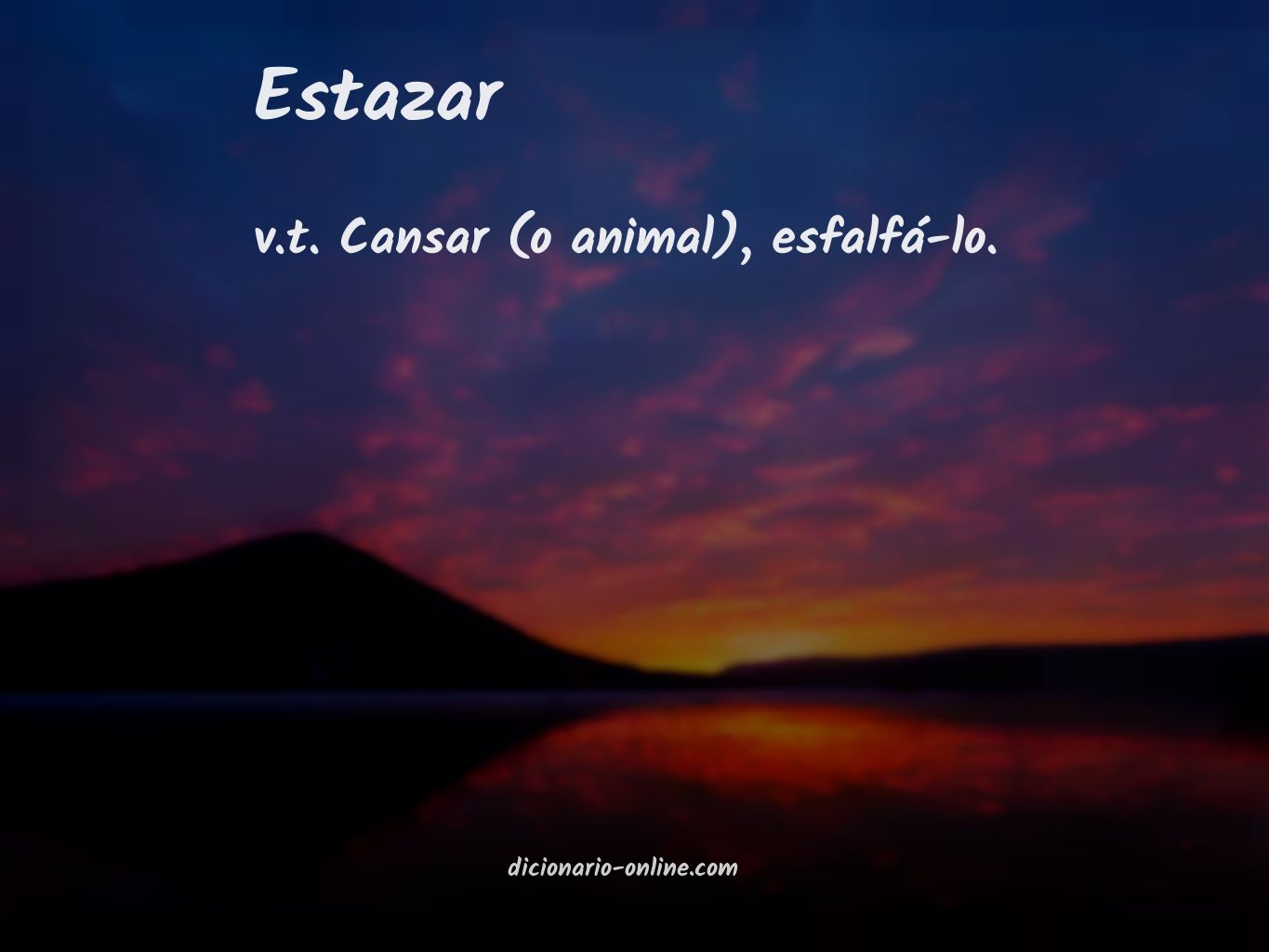 Significado de estazar