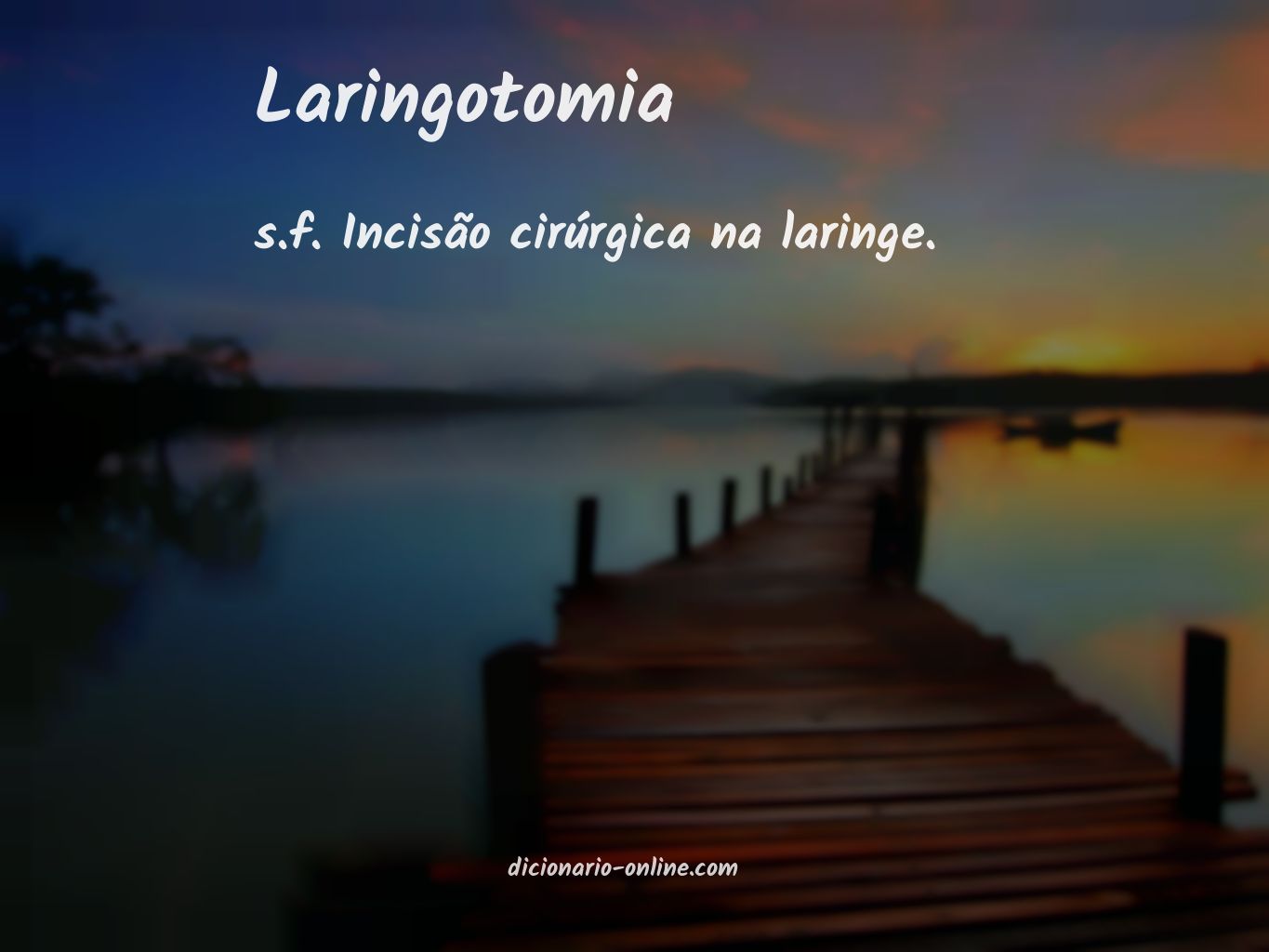 Significado de laringotomia