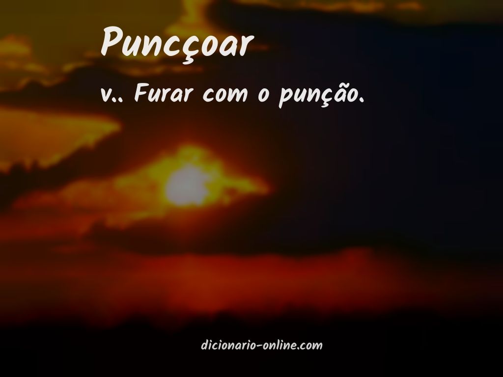 Significado de puncçoar