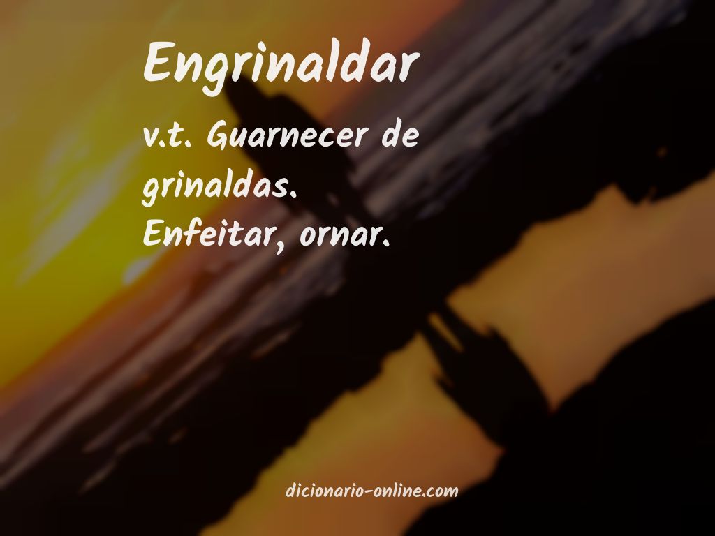 Significado de engrinaldar