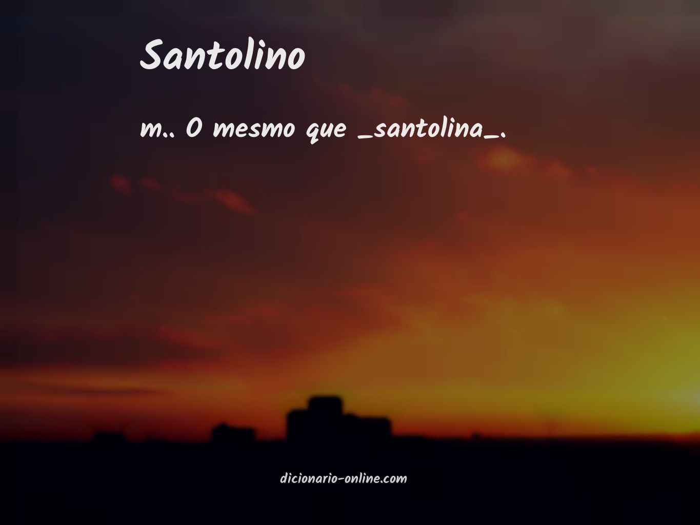 Significado de santolino