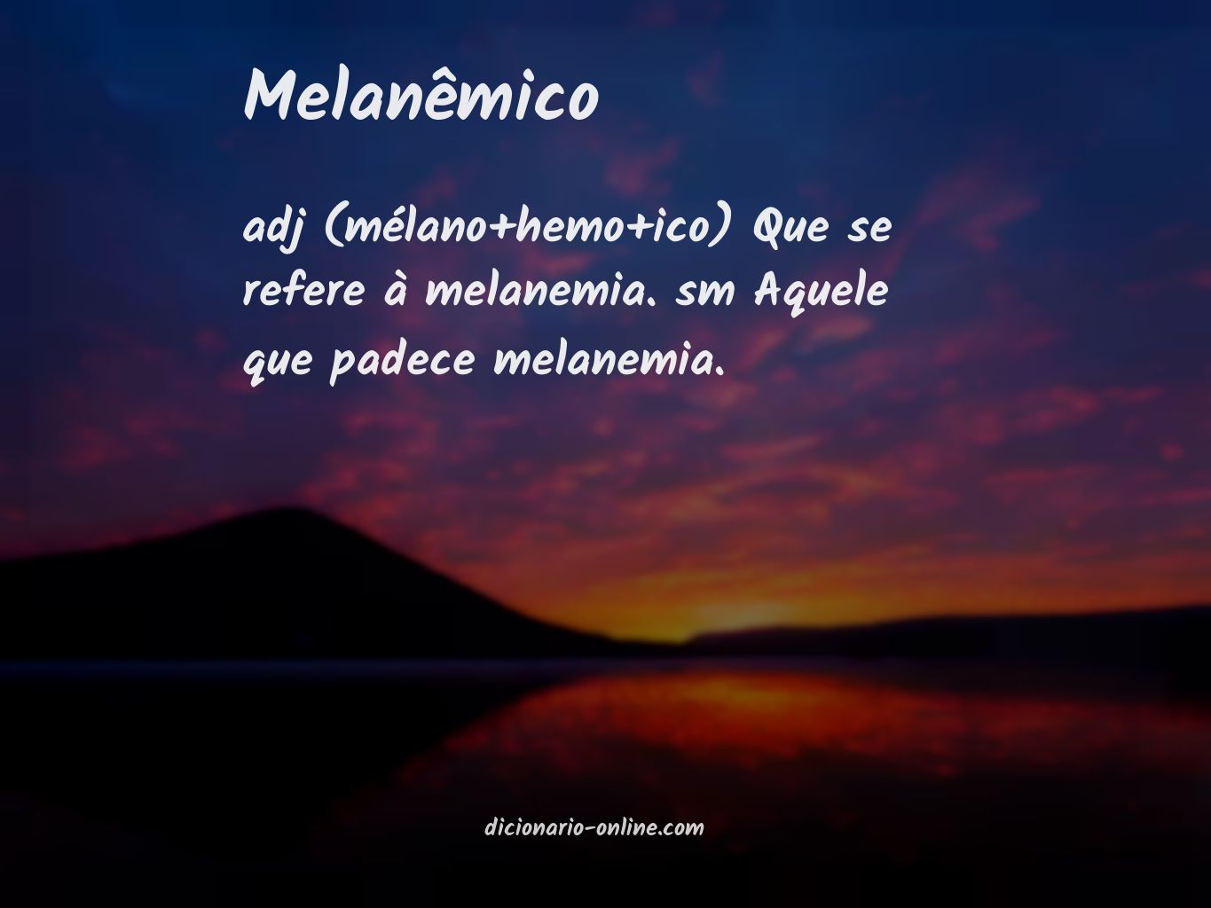 Significado de melanêmico