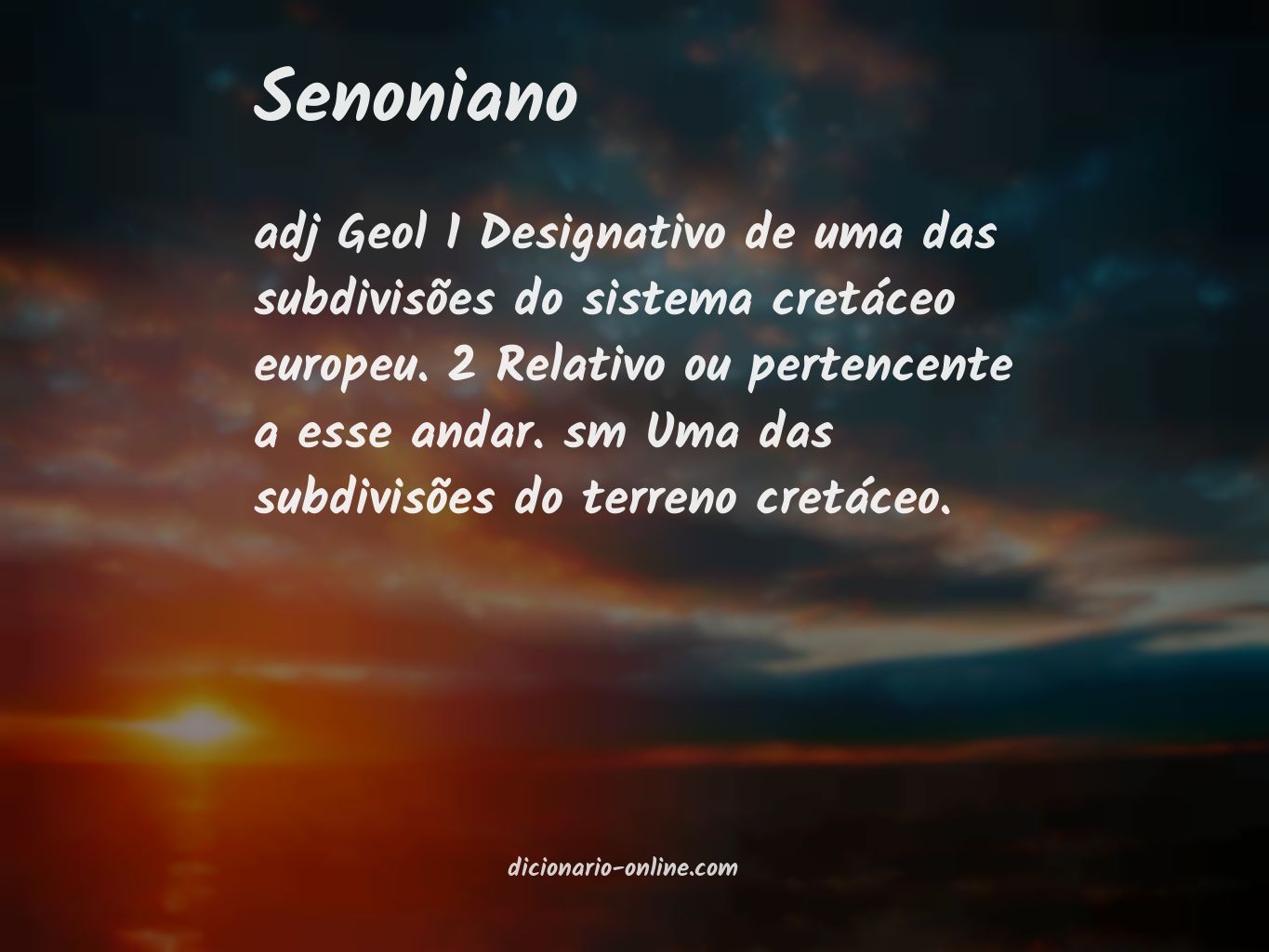 Significado de senoniano