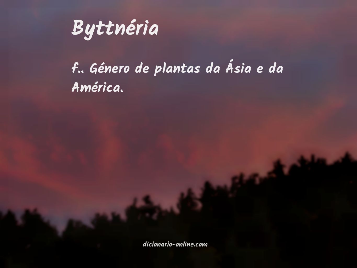 Significado de byttnéria