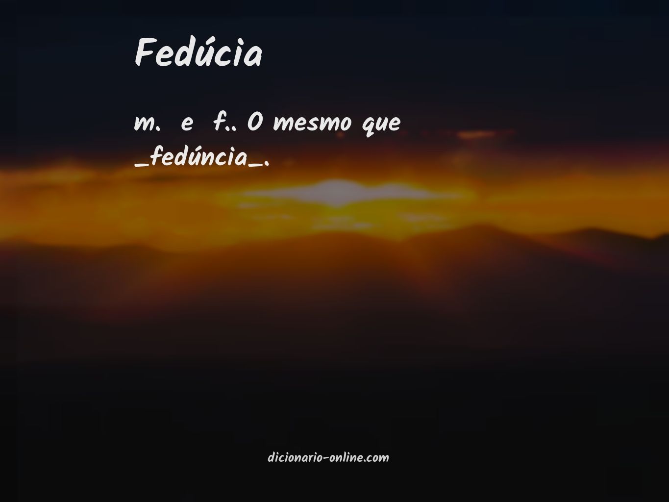 Significado de fedúcia