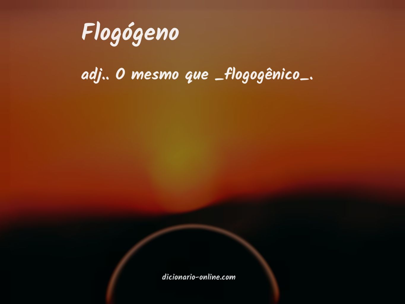 Significado de flogógeno