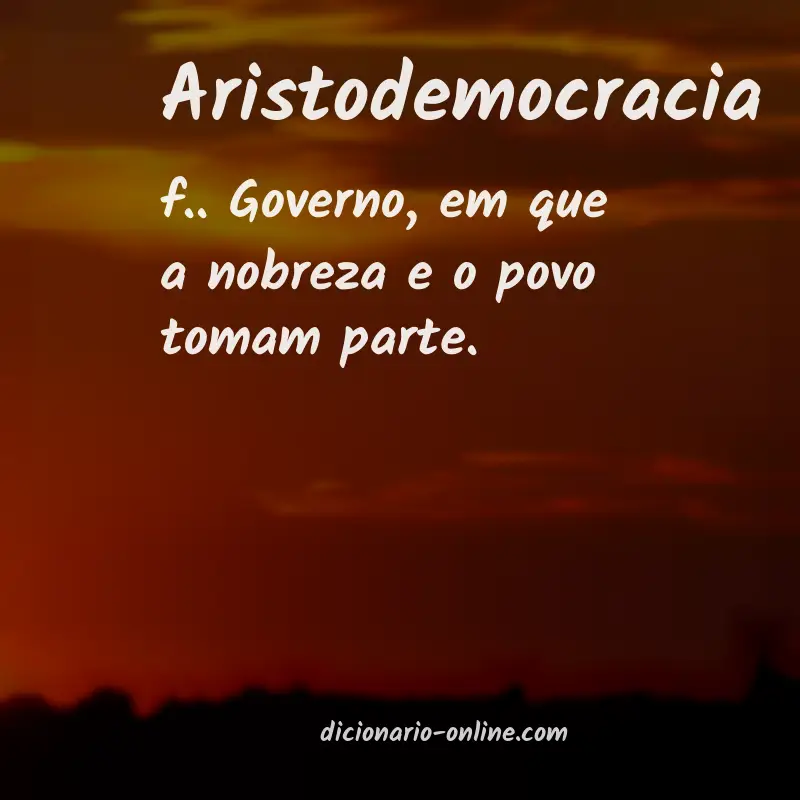 Significado de aristodemocracia