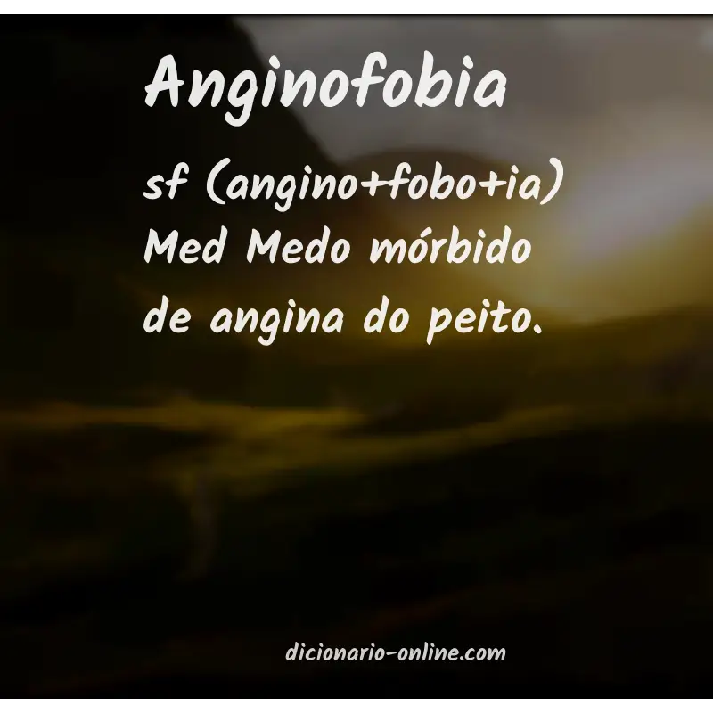 Significado de anginofobia