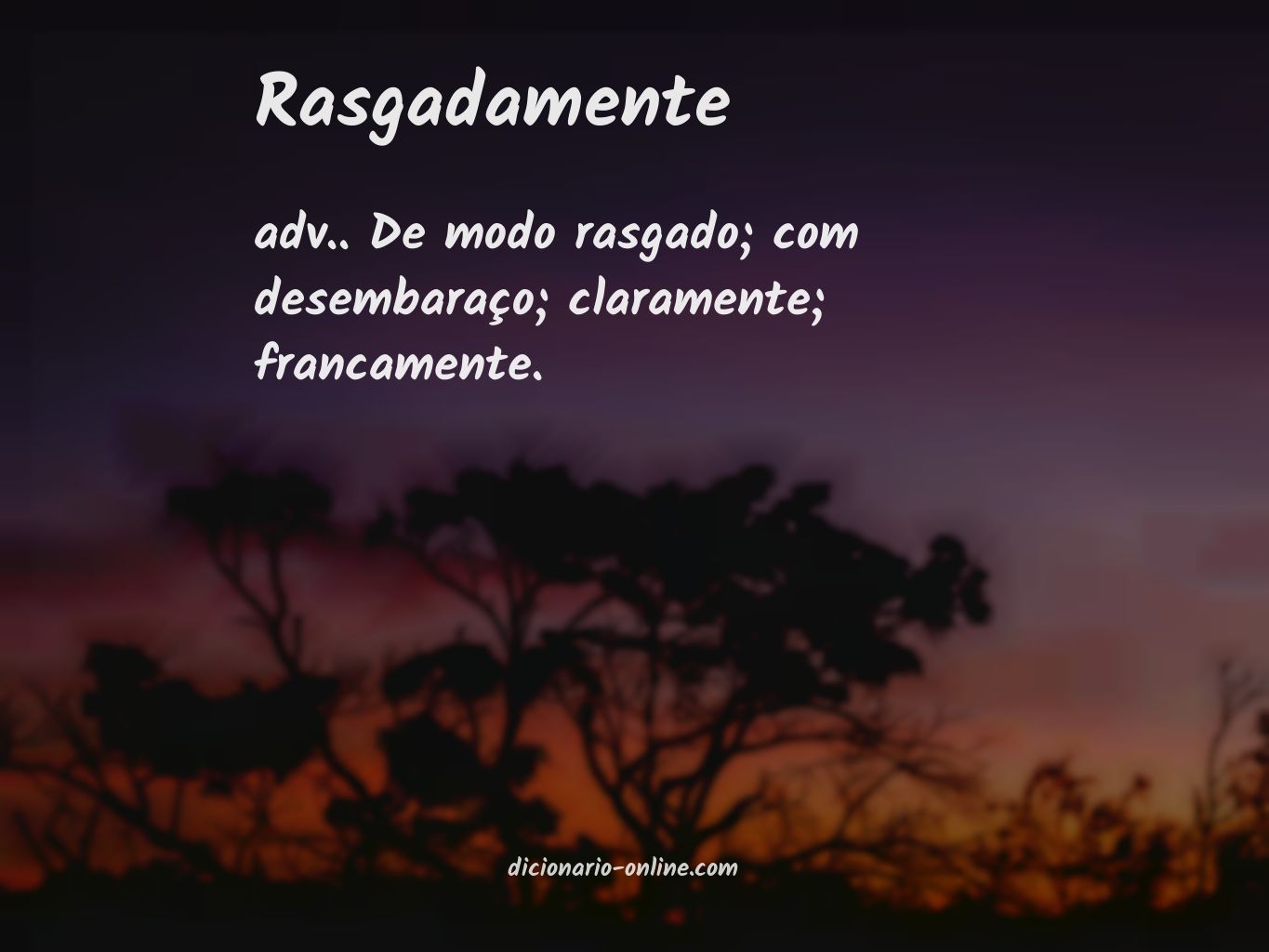 Significado de rasgadamente