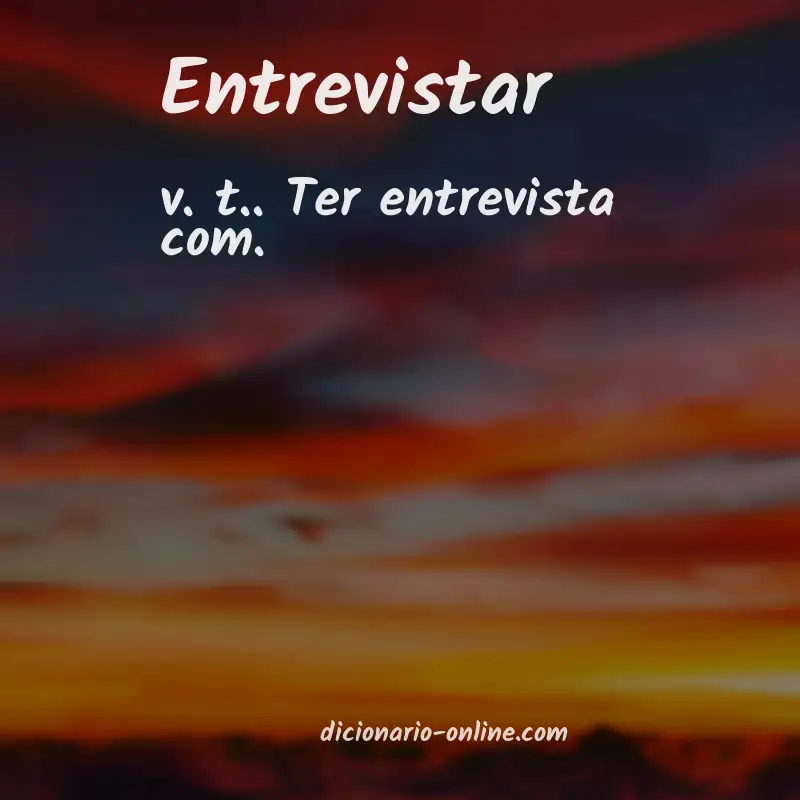 Significado de entrevistar