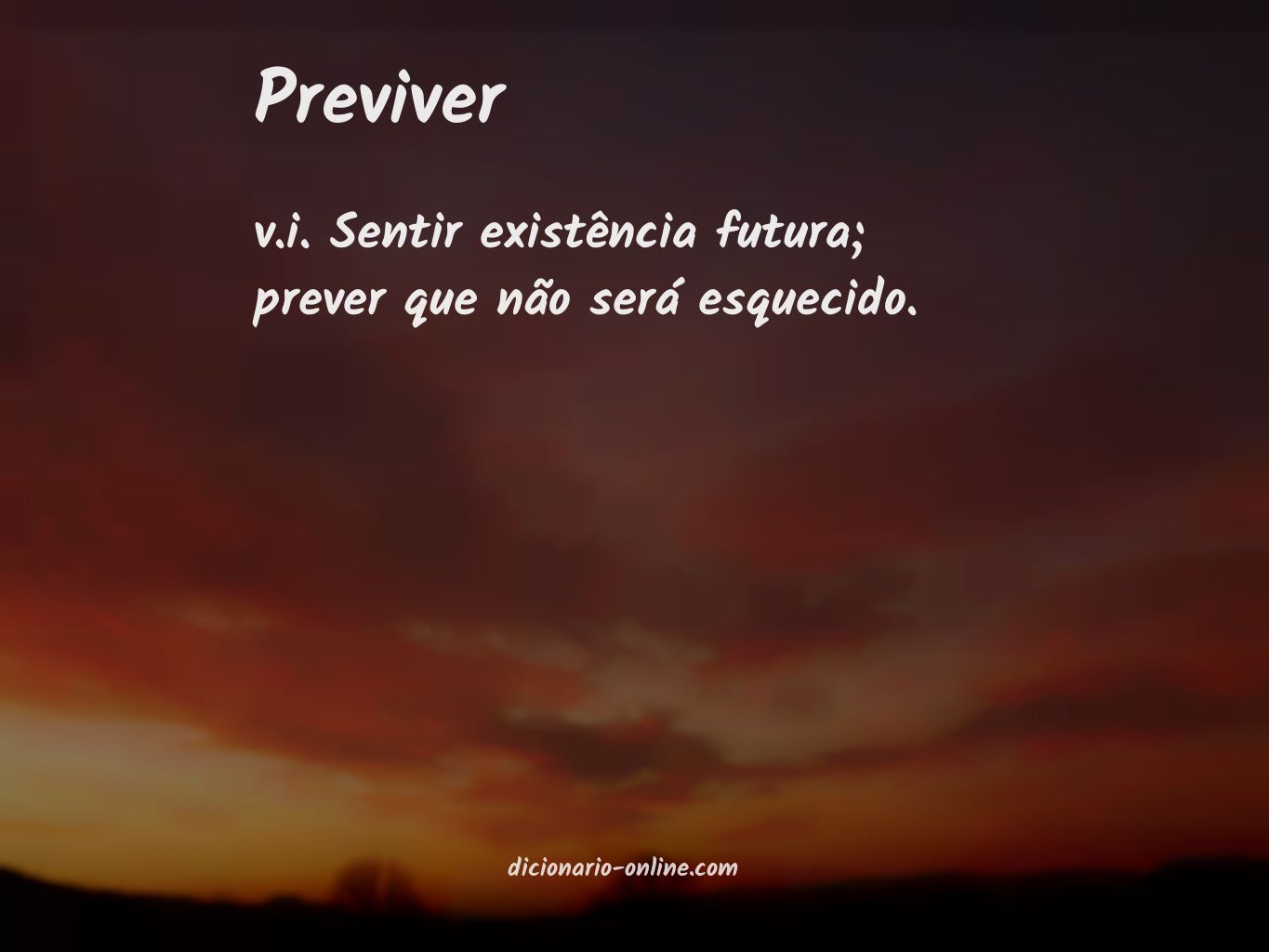 Significado de previver