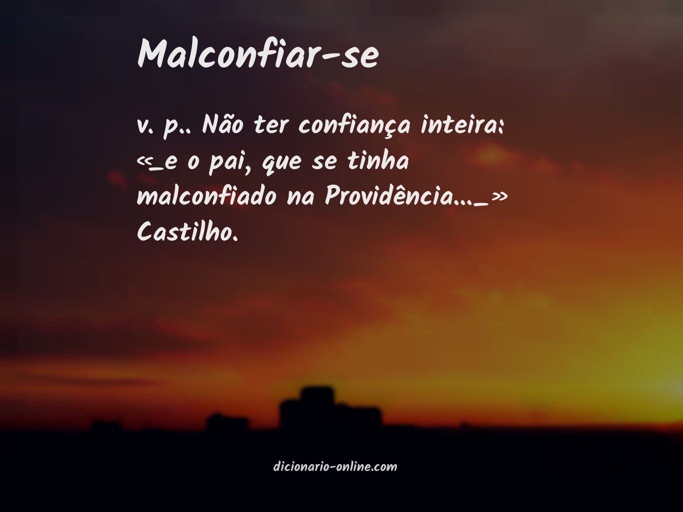 Significado de malconfiar-se