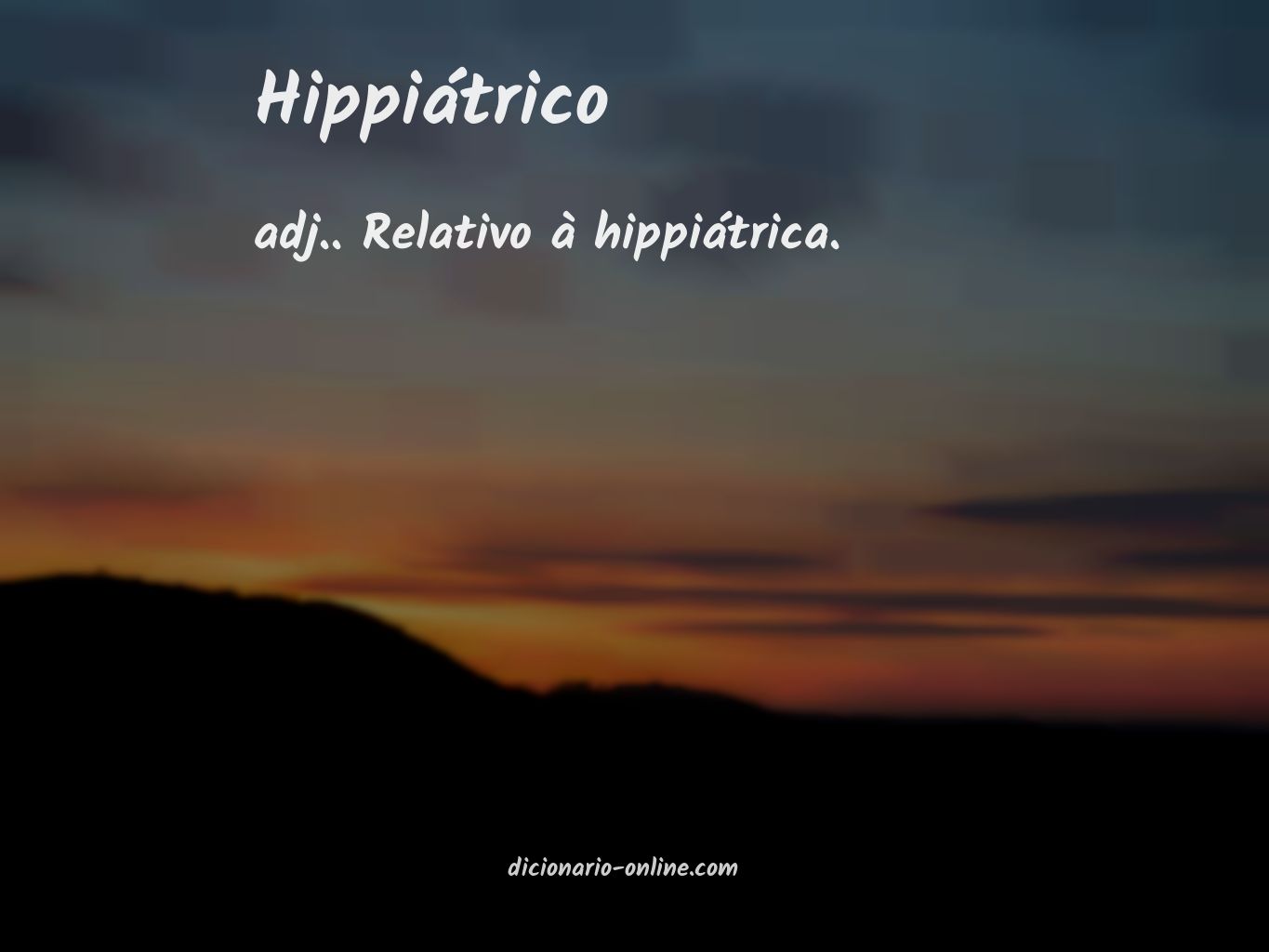 Significado de hippiátrico