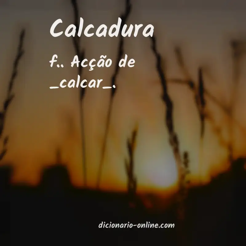 Significado de calcadura