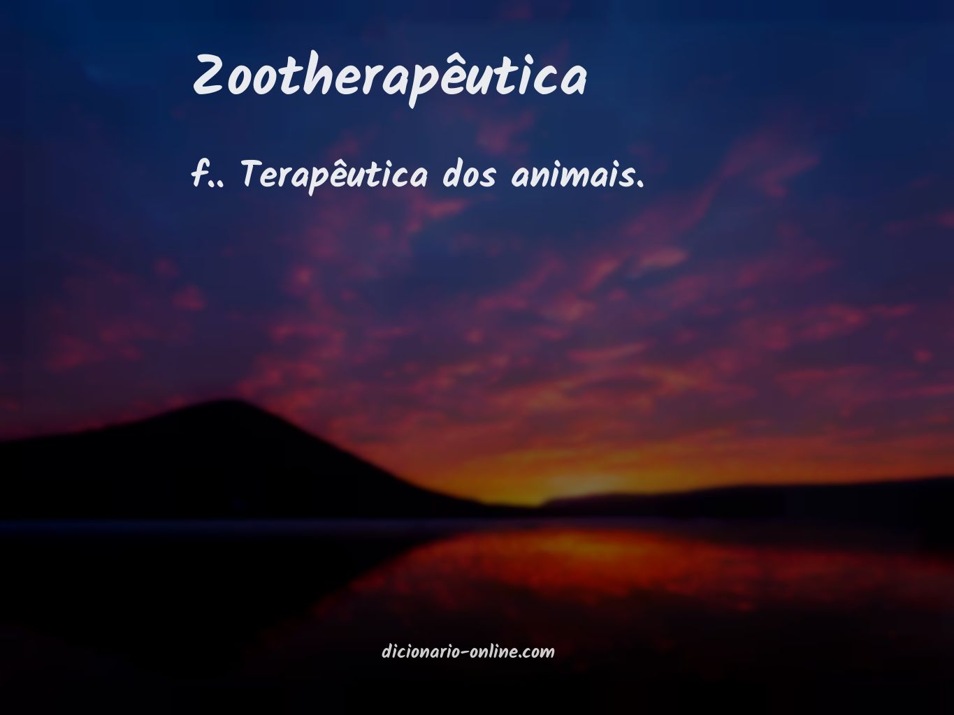 Significado de zootherapêutica