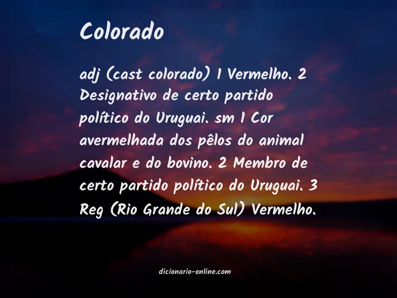 Significado de colorado