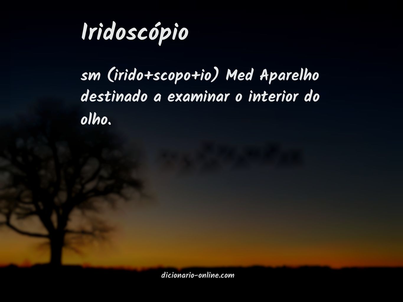 Significado de iridoscópio