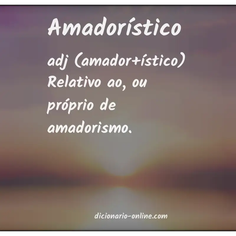 Significado de amadorístico