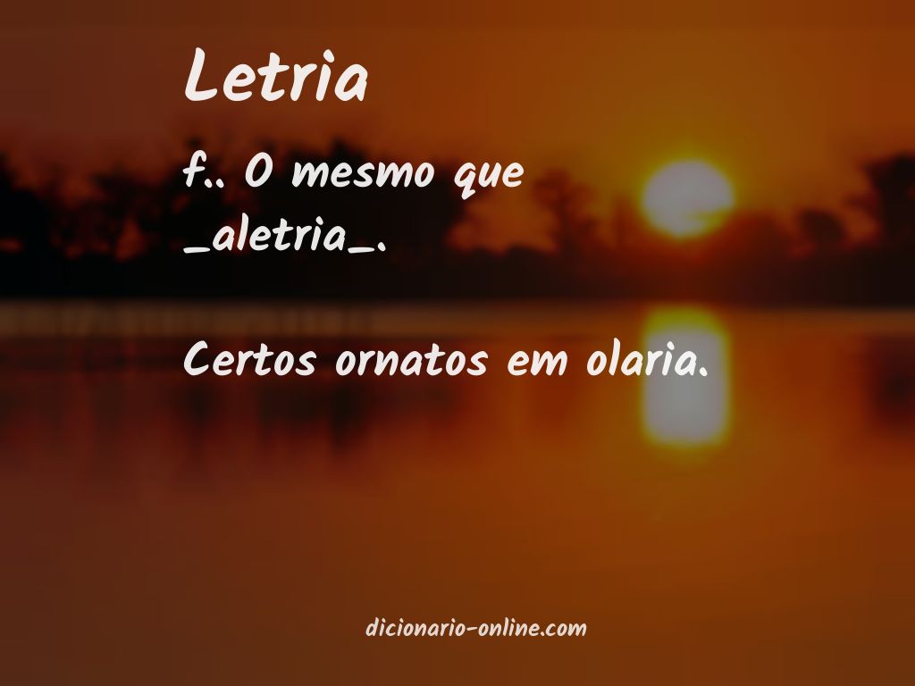 Significado de letria