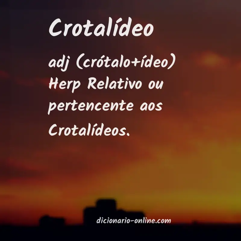 Significado de crotalídeo