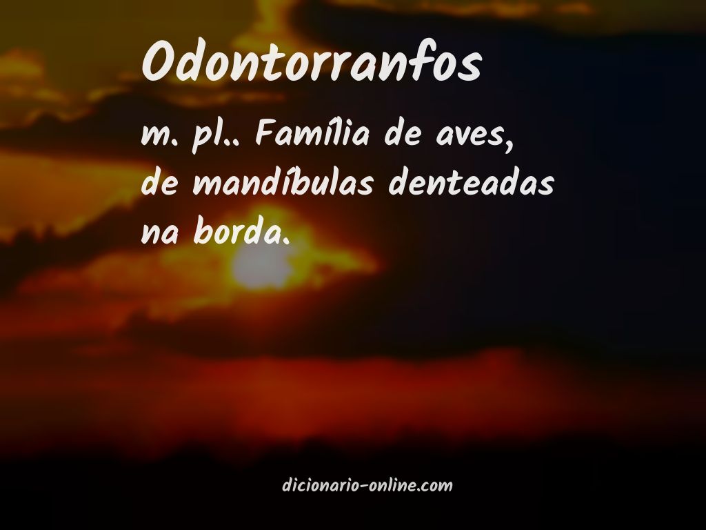 Significado de odontorranfos