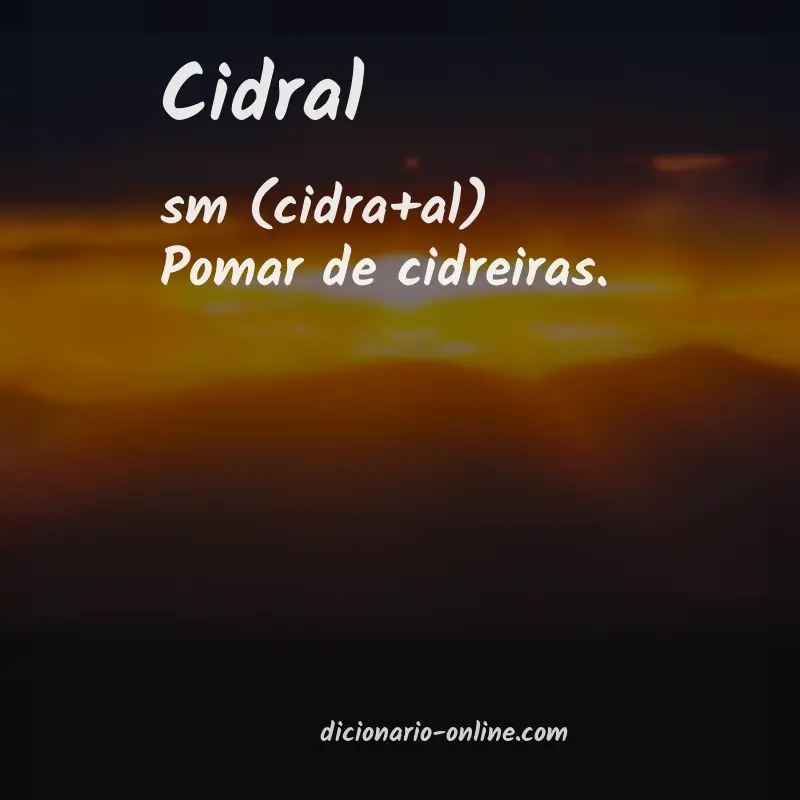 Significado de cidral