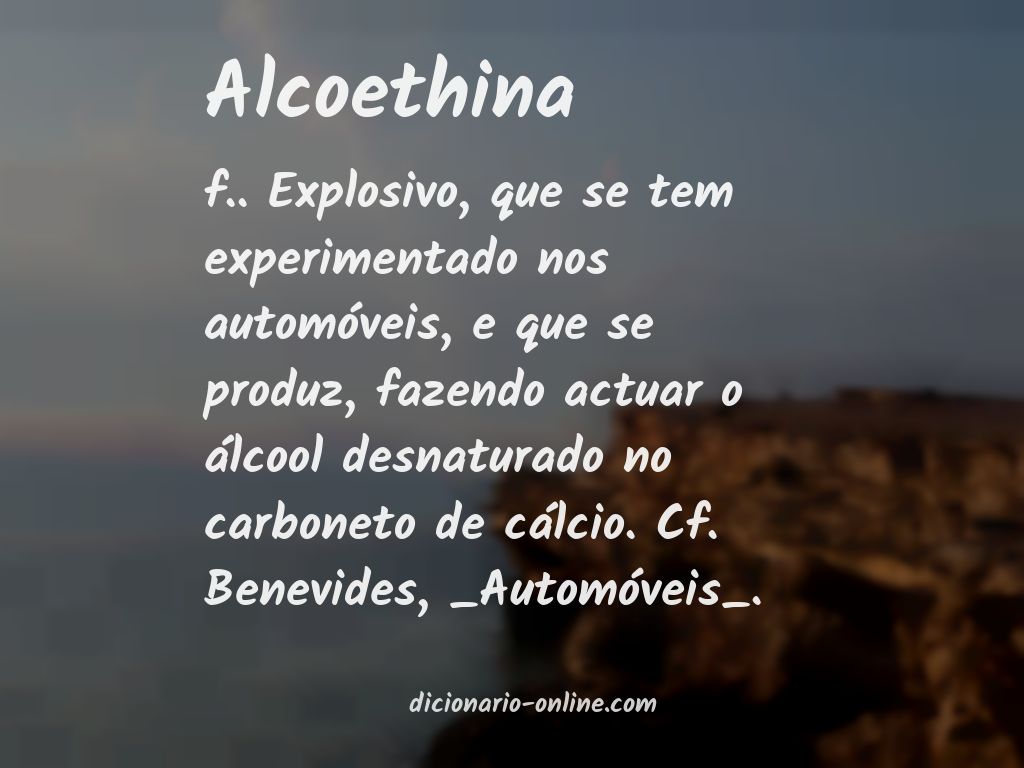 Significado de alcoethina