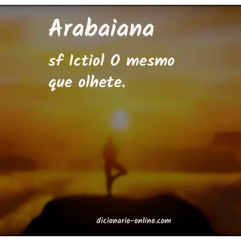 Significado de arabaiana