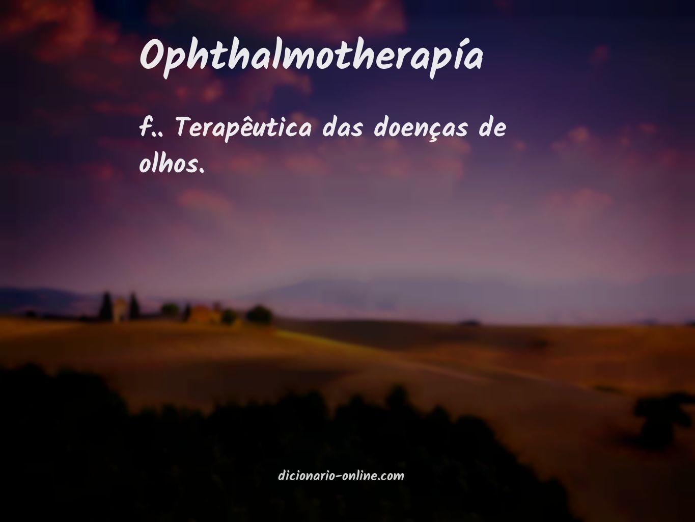 Significado de ophthalmotherapía