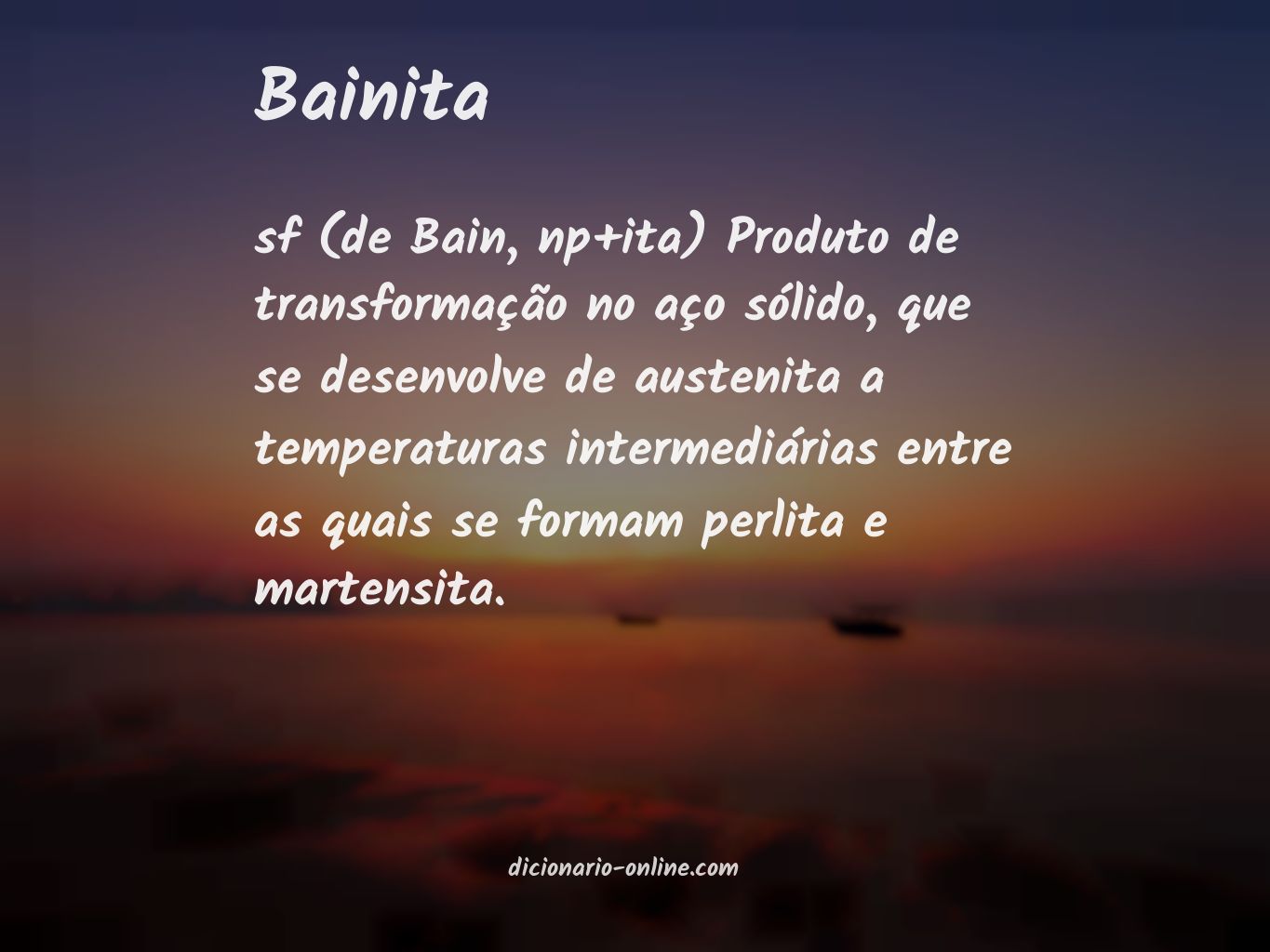 Significado de bainita