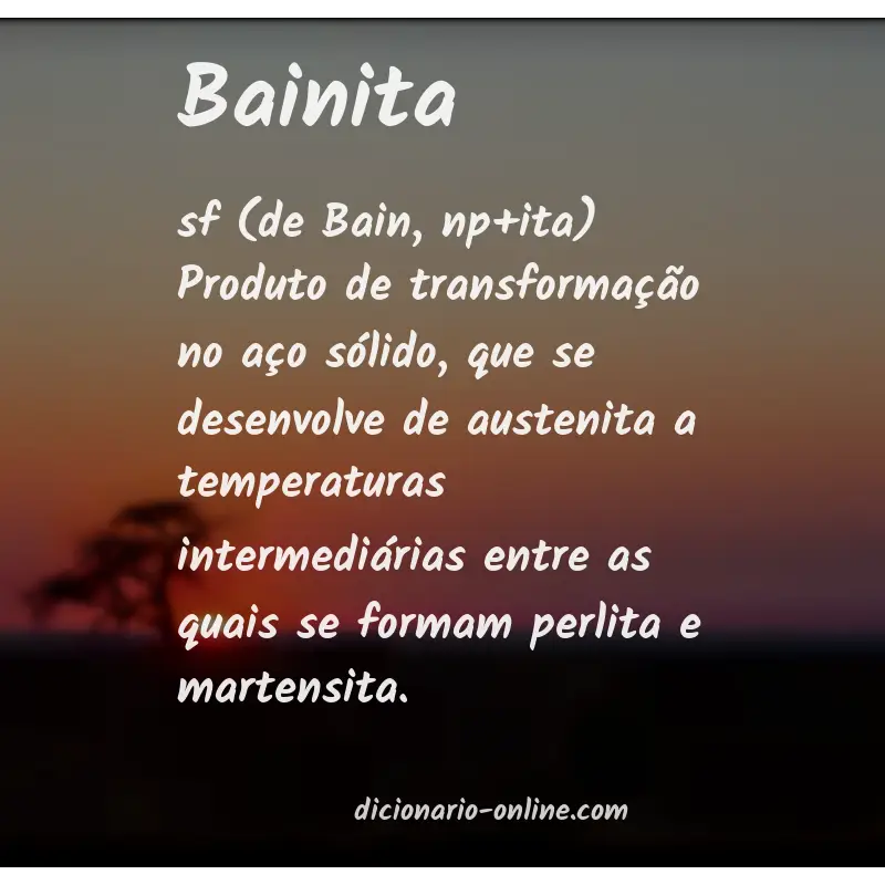 Significado de bainita