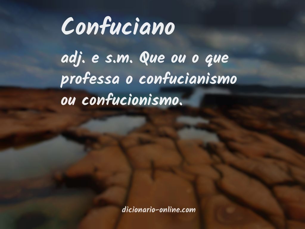 Significado de confuciano