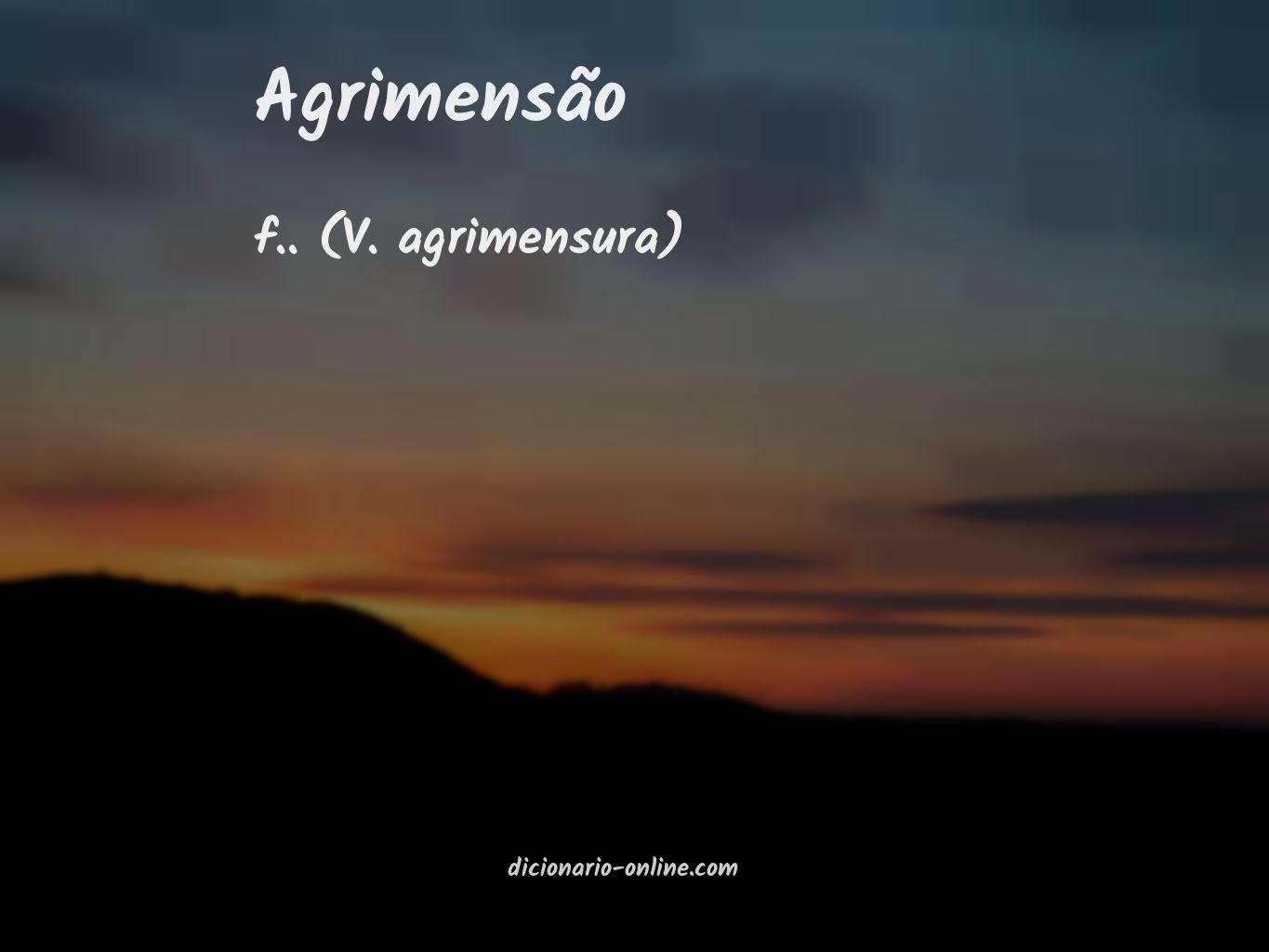 Significado de agrimensão