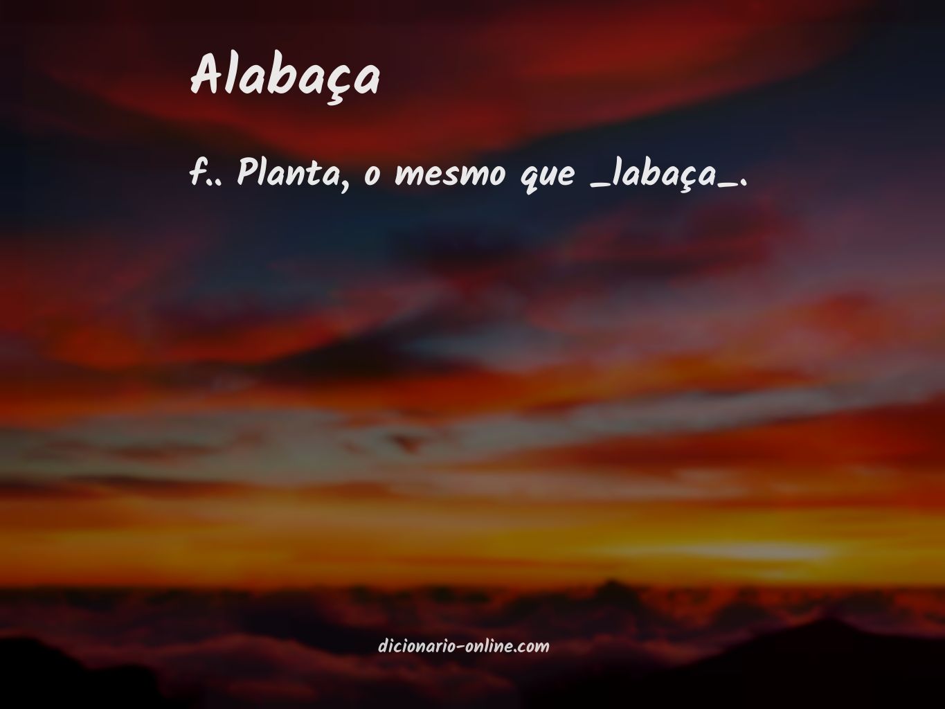 Significado de alabaça