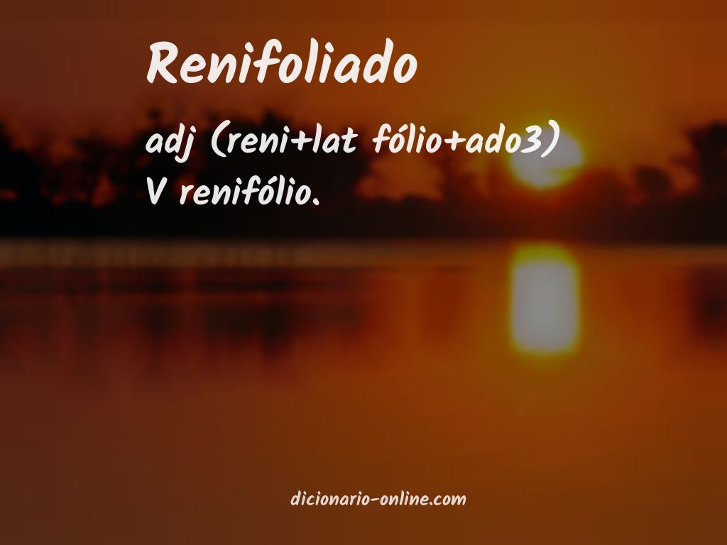 Significado de renifoliado