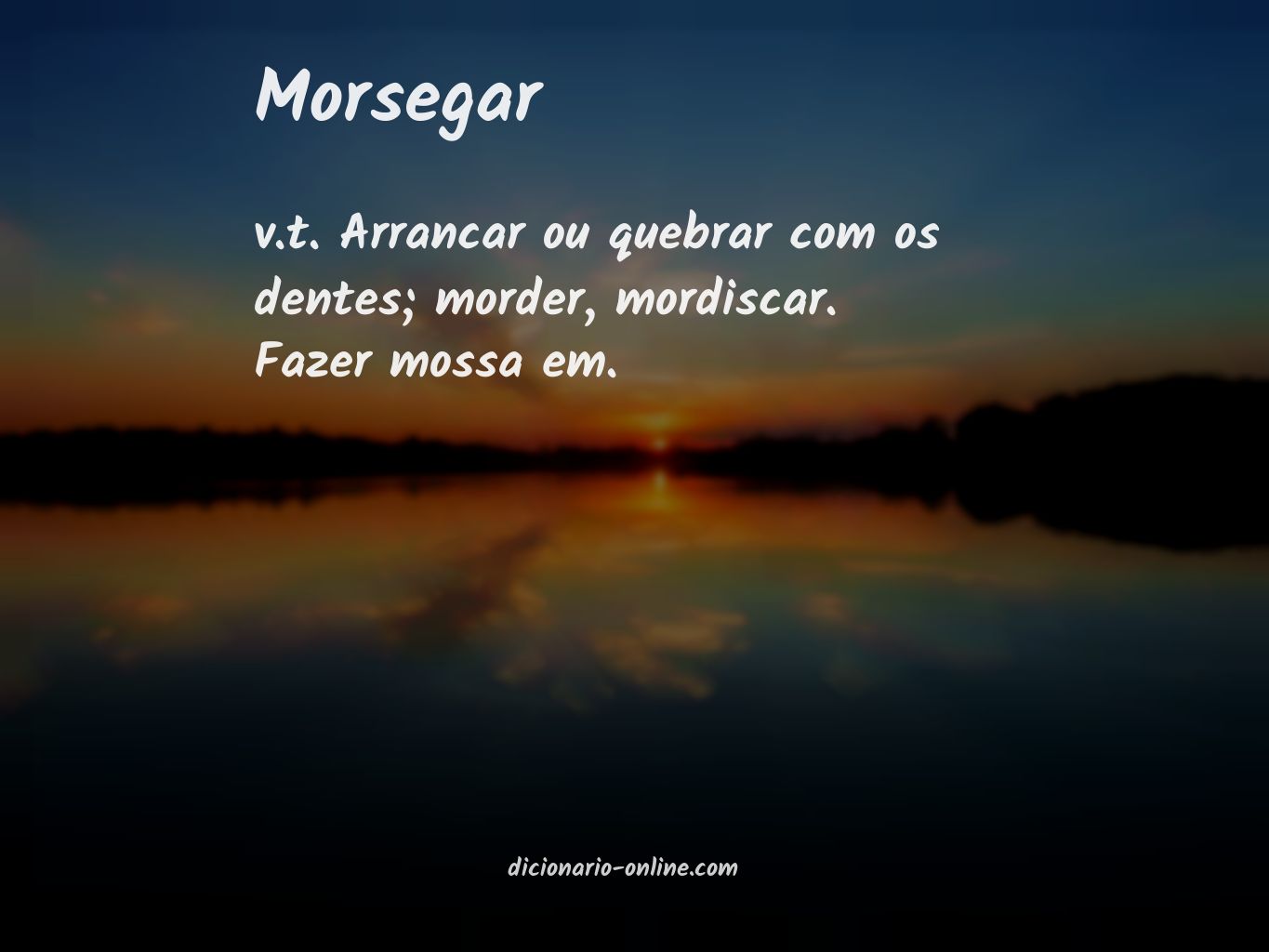 Significado de morsegar