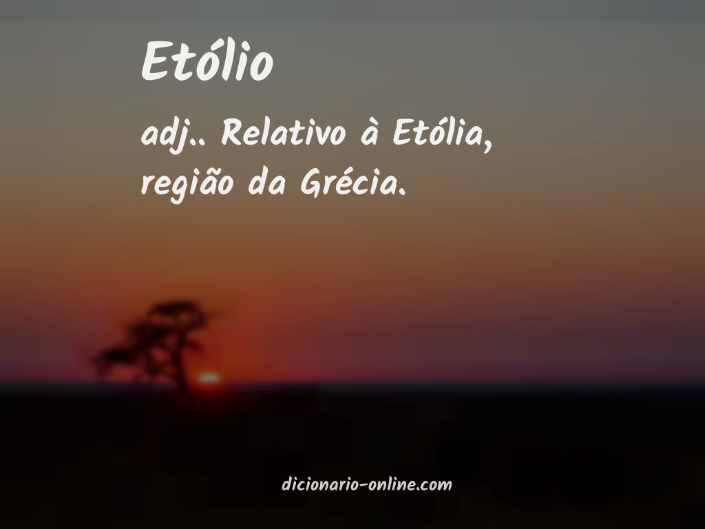 Significado de etólio