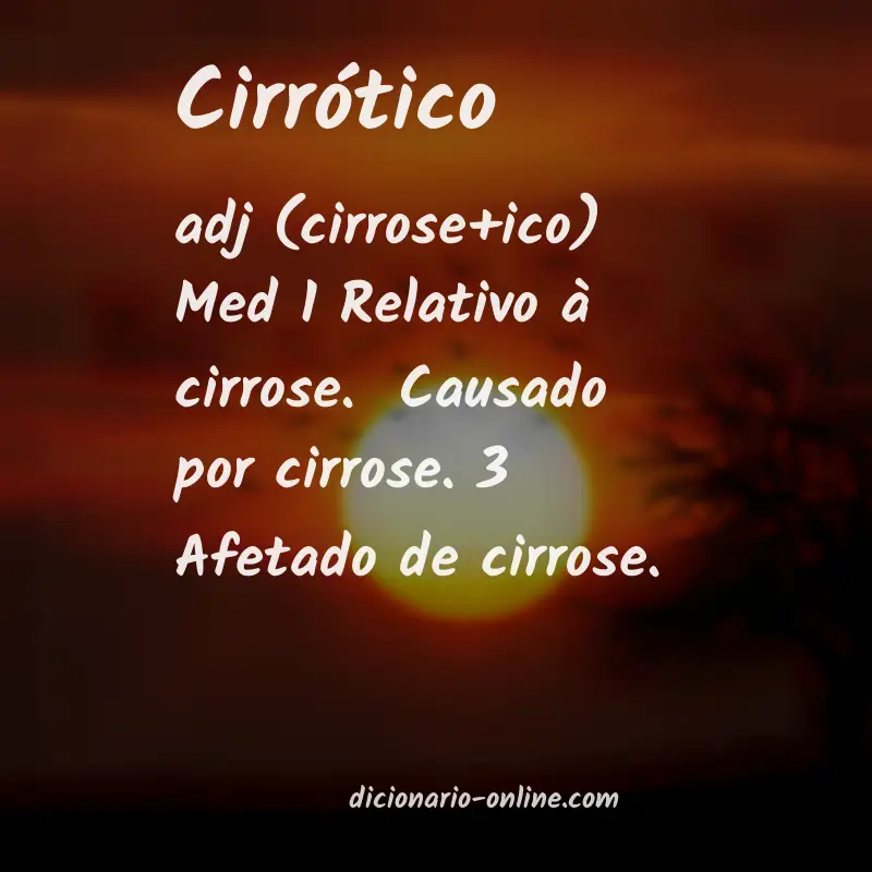 Significado de cirrótico