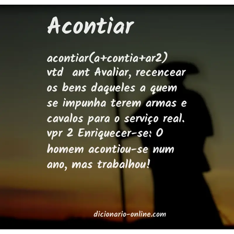 Significado de acontiar