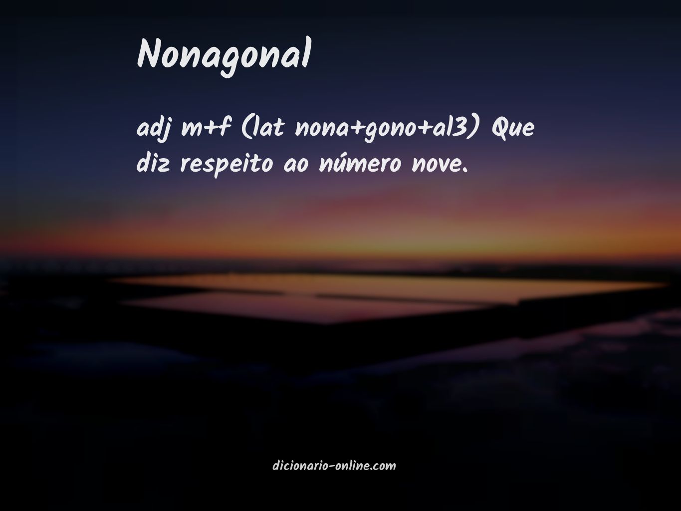 Significado de nonagonal