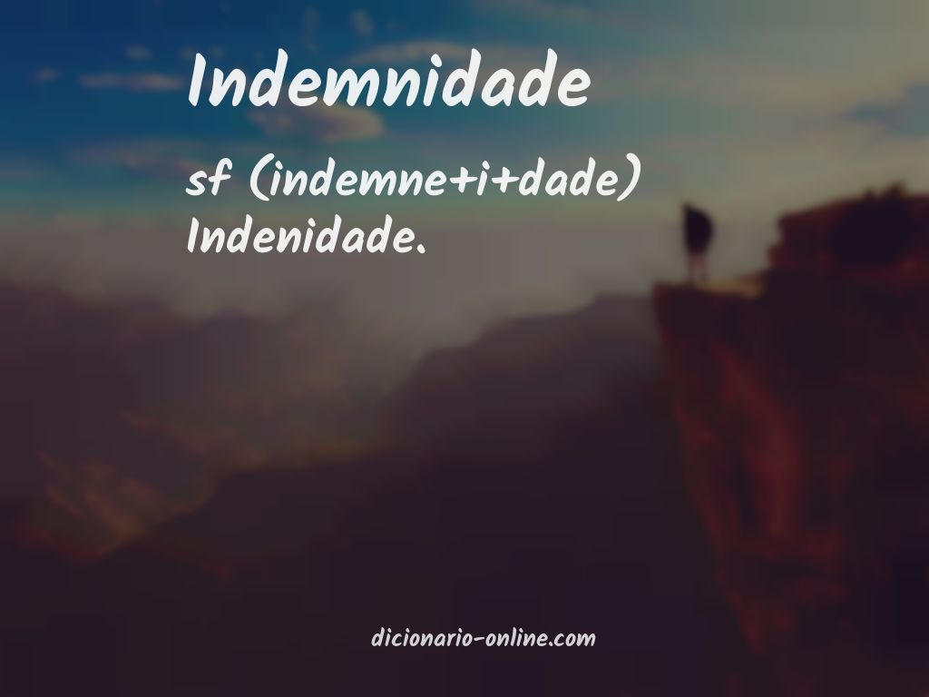 Significado de indemnidade