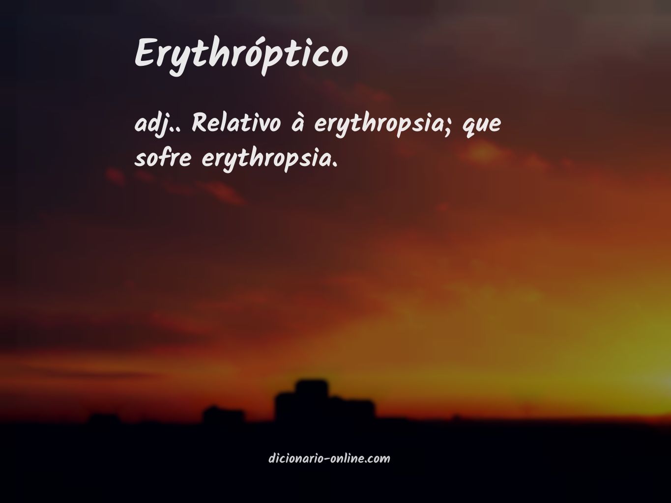Significado de erythróptico