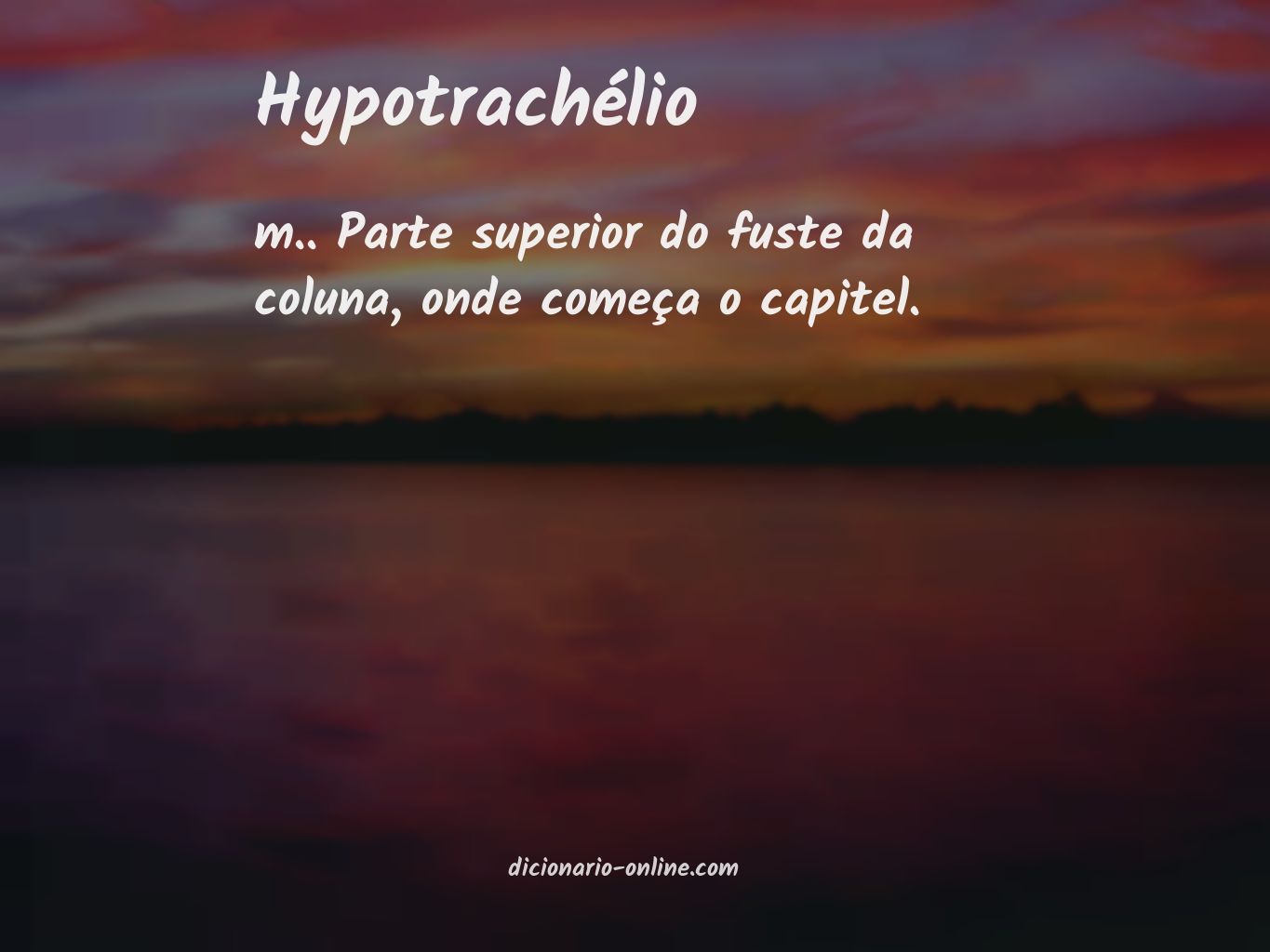 Significado de hypotrachélio