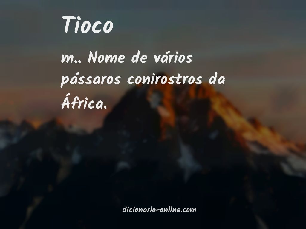 Significado de tioco