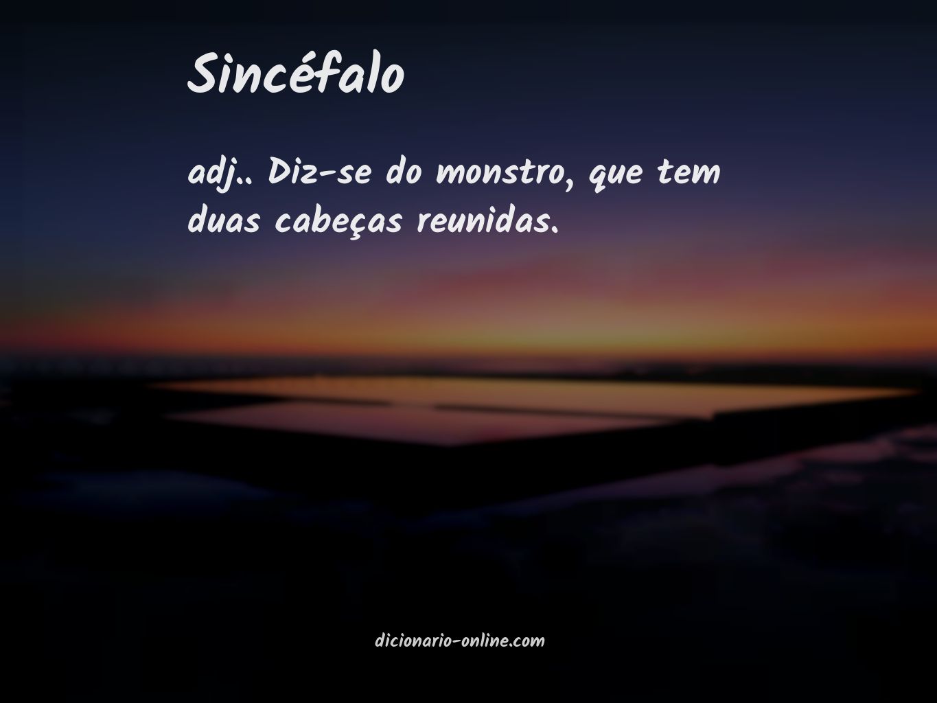 Significado de sincéfalo