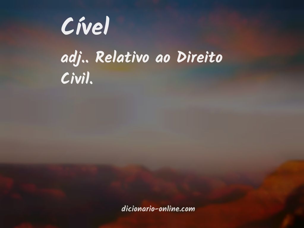 Significado de cível