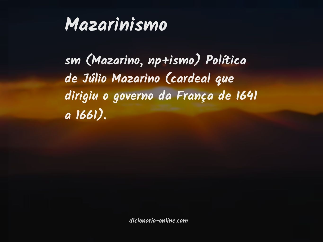 Significado de mazarinismo