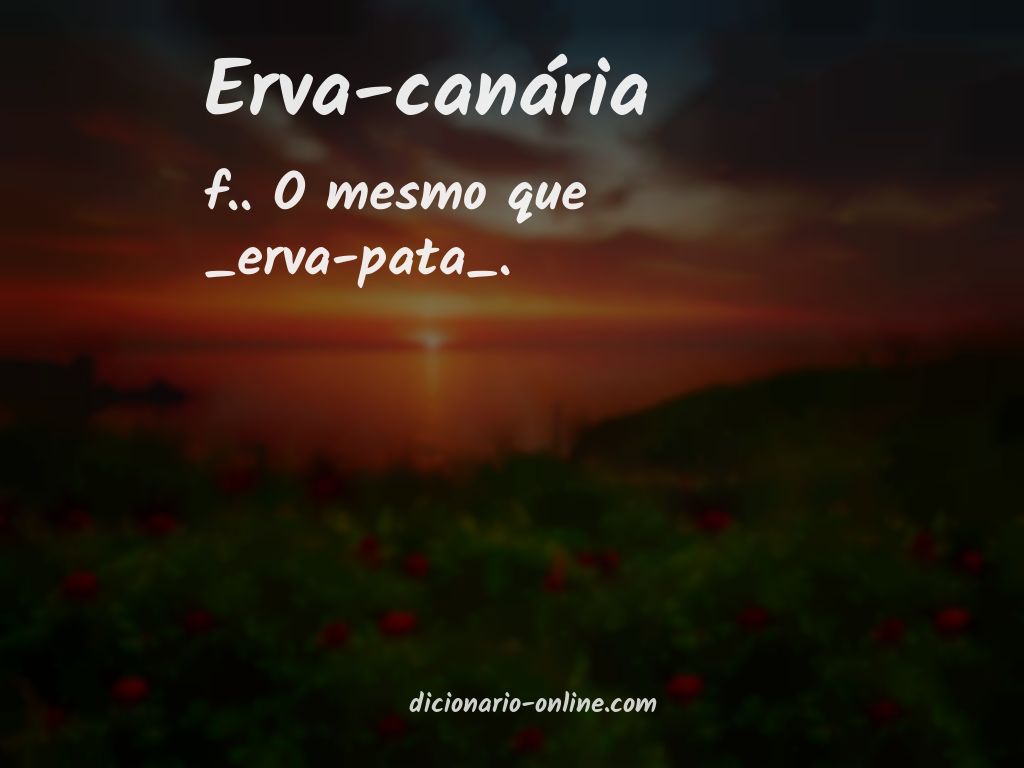 Significado de erva-canária